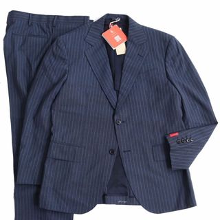 J.PRESS - 未使用品●定価143000円 J.PRESS ジェイプレス PIACENZA社製生地 ウール×シルク ストライプ シングルスーツ/セットアップ 紺 34L 正規品