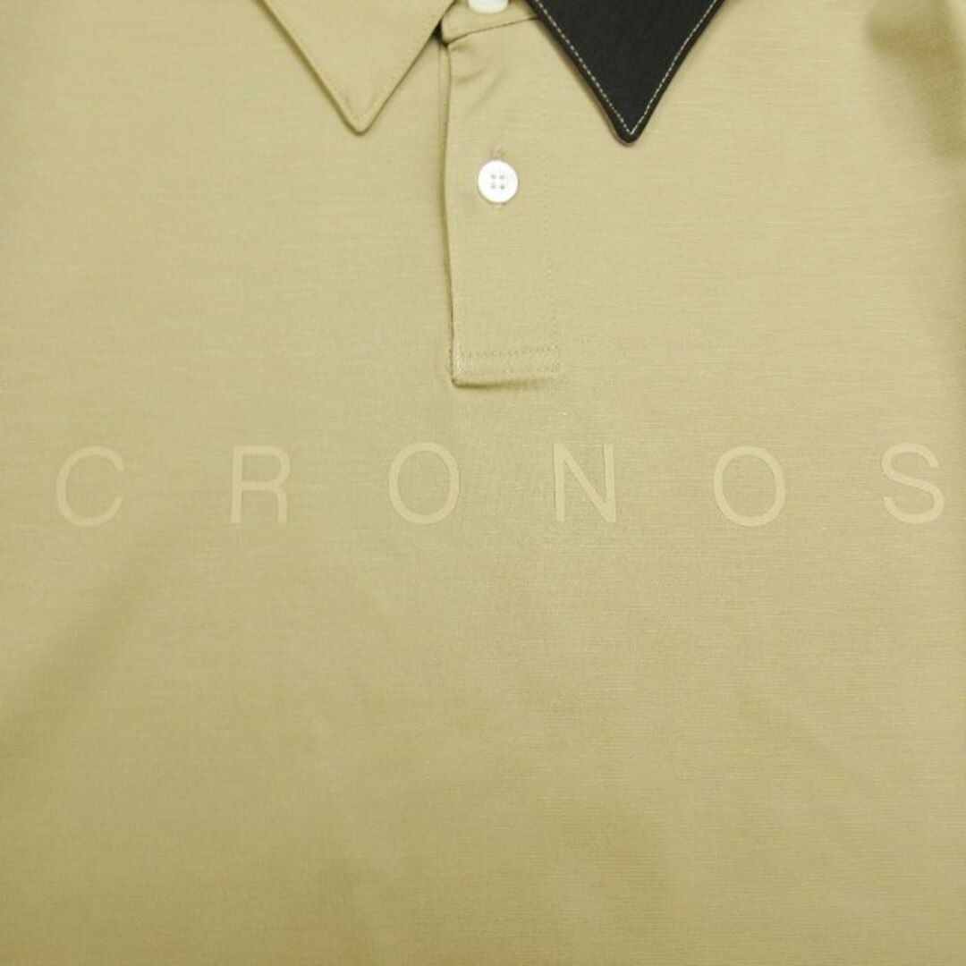 other(アザー)のクロノス ブラック ショートスリーブ ポロシャツ 半袖 バイカラー ストレッチ メンズのトップス(ポロシャツ)の商品写真