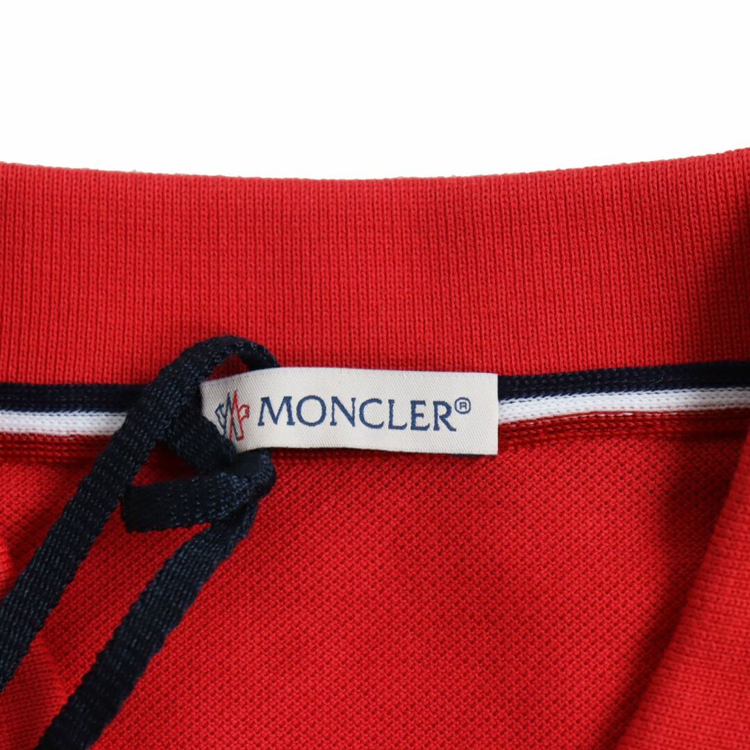 MONCLER(モンクレール)の未使用品●MONCLER モンクレール MAGLIA POLO 鹿の子地 ロゴワッペン付き ショートスリーブ/半袖ポロシャツ レッド S 正規品 メンズ メンズのトップス(ポロシャツ)の商品写真