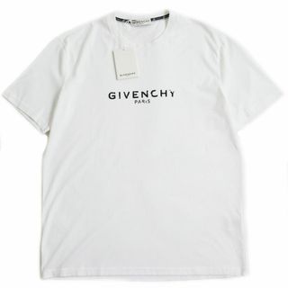 ジバンシィ(GIVENCHY)の未使用品●GIVENCHY ジバンシィ BM70K93002 ロゴプリント クルーネック 半袖 Tシャツ/カットソー ホワイト 大きめサイズXXL 正規品(Tシャツ/カットソー(半袖/袖なし))