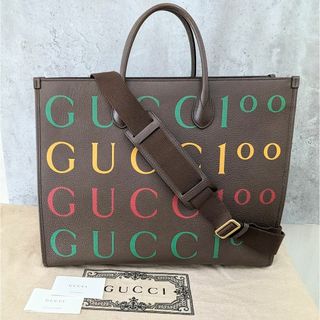 グッチ(Gucci)のグッチ トートバッグ 2WAYバッグ 100周年記念 限定 レザー ブラウン(トートバッグ)