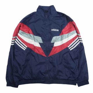 アディダス(adidas)のadidas アディダス 90s 黒タグ ナイロン トラック ジャケット ネイビー系 XL【中古】(その他)