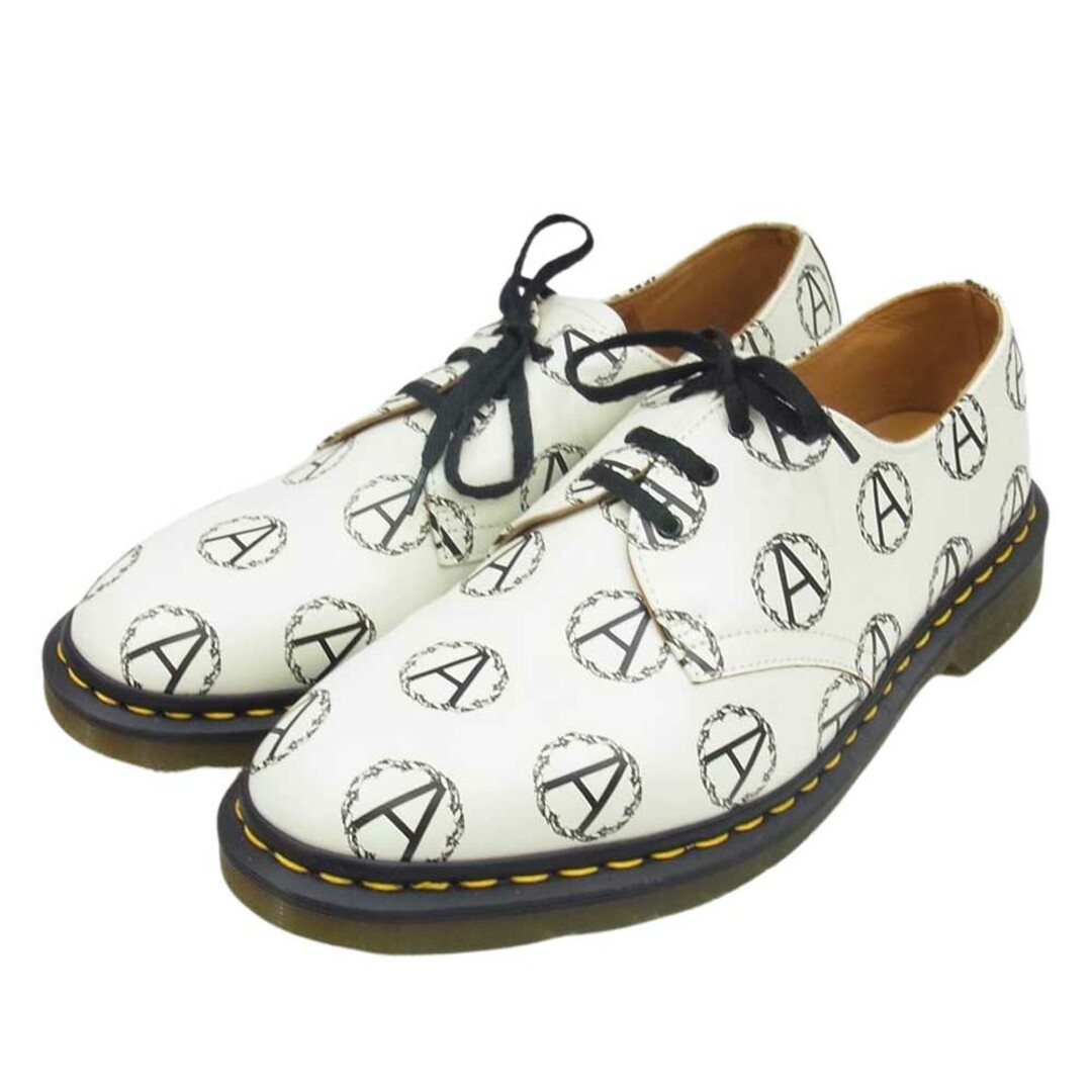 Supreme(シュプリーム)のSupreme シュプリーム その他靴 × UNDER COVER アンダーカバー × Dr.Martens ドクターマーチン 16AW Anarchy 3-Eye Shoe 3アイレット 3ホール シューズ ブーツ  ホワイト系 ブラック系 UK10【新古品】【未使用】【中古】 メンズの靴/シューズ(その他)の商品写真