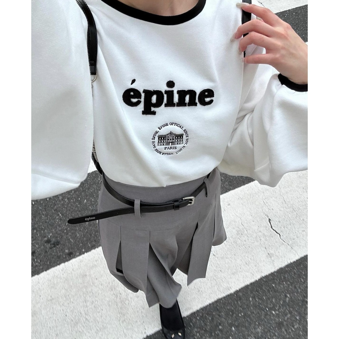 épine(エピヌ)のepine épine piping volume logo sweat レディースのトップス(トレーナー/スウェット)の商品写真