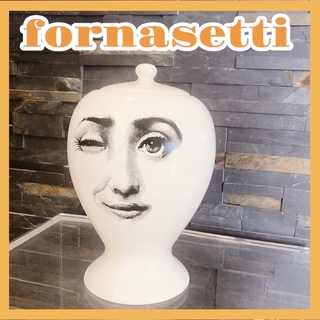 フォルナセッティ fornasetti モチーフ 花瓶 フラワーベース 送料無料(花瓶)
