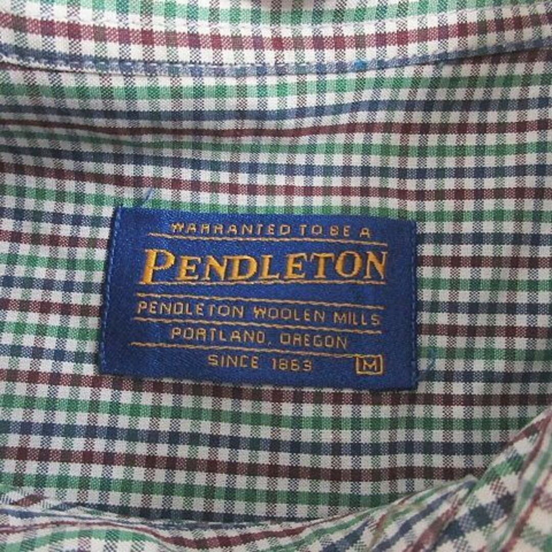 PENDLETON(ペンドルトン)のペンドルトン シャツ カジュアルシャツ ボタンダウン 半袖 チェック 緑 M メンズのトップス(シャツ)の商品写真