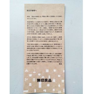 ムジルシリョウヒン(MUJI (無印良品))の無印良品　株主優待券　シェアホルダーカード　5%オフ(ショッピング)