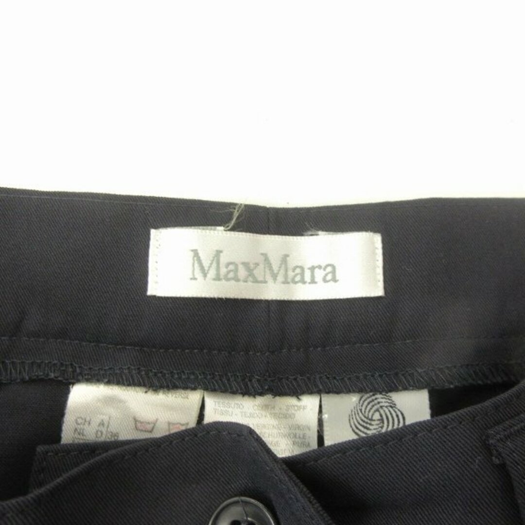 Max Mara(マックスマーラ)のマックスマーラ パンツ スラックス テーパード ハイウエスト ウール 紺 40 レディースのパンツ(カジュアルパンツ)の商品写真