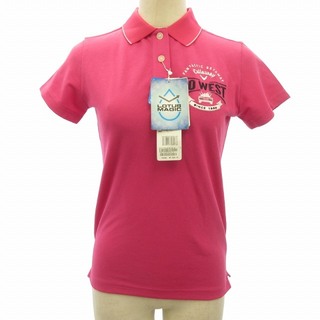 キャロウェイ(Callaway)のキャロウェイ タグ付 鹿の子 ポロシャツ ロゴ 刺繍 コットン 半袖 ピンク S(ポロシャツ)