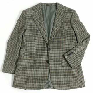 バーバリー(BURBERRY)の極美品□バーバリーロンドン ガンクラブチェック柄 カシミヤ混 シングル ツイードジャケット ベージュ系 92-80-170/A5 日本製 正規品(その他)