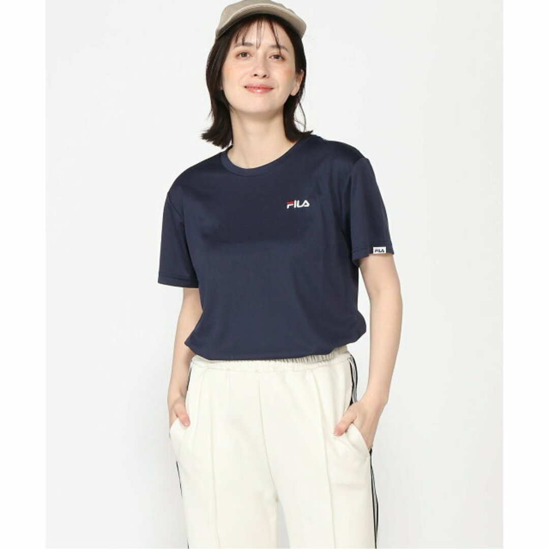 FILA(フィラ)の【NV】【L】FILA/(W)潤クール ワンポイント半袖T レディースのトップス(カットソー(長袖/七分))の商品写真