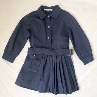 ザラキッズ(ZARA KIDS)のZARA KIDS / ザラキッズ　ネイビーシャツワンピース　116cm(ワンピース)