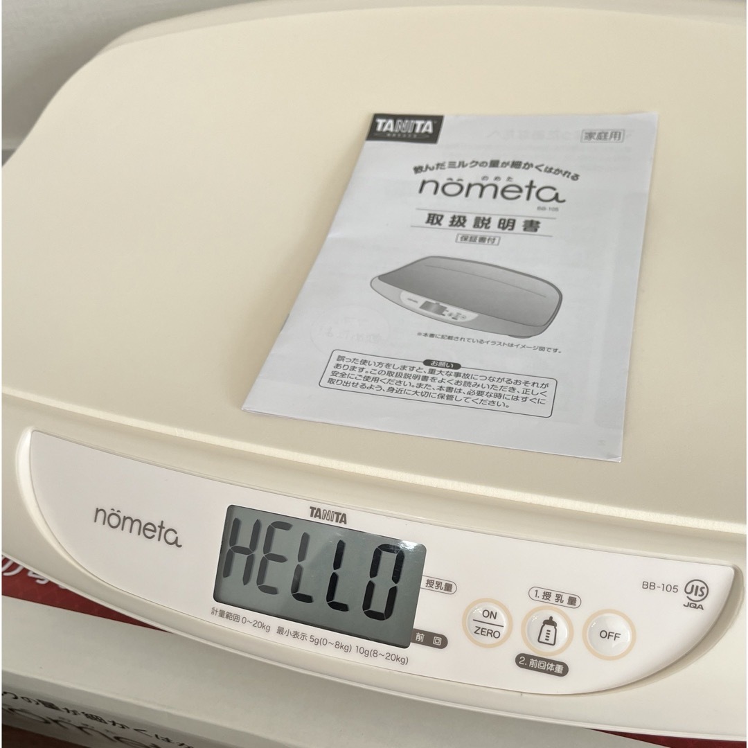 TANITA(タニタ)のTANITA ベビースケール nometa BB-105 (2021年製) キッズ/ベビー/マタニティの洗浄/衛生用品(ベビースケール)の商品写真