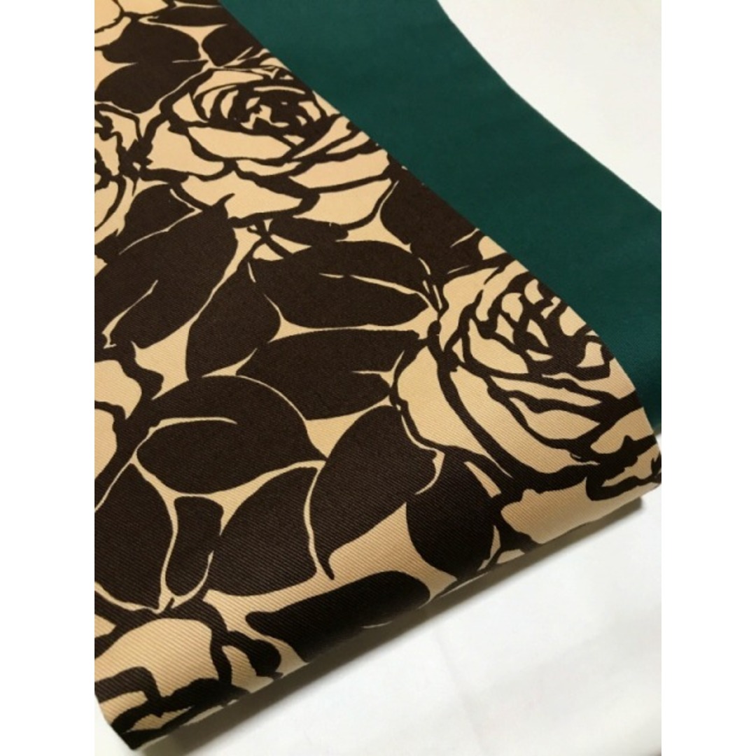 新品 半幅帯 綿 こげ茶に薔薇模様 リバーシブル 福服特製  レディースの水着/浴衣(帯)の商品写真