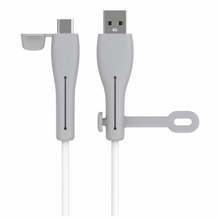USB-C & USB-Aケーブルプロテクター ケーブル保護カバー シリコン製(PC周辺機器)
