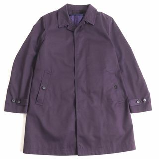 ポールスミス(Paul Smith)の極美品◆ポールスミスロンドン 比翼仕立て キルティングライナー・ロゴボタン付き ステンカラーコート パープル L 正規品(ステンカラーコート)