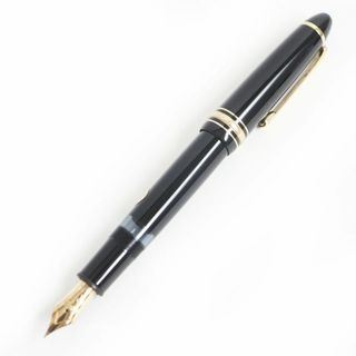 モンブラン(MONTBLANC)の美品□MONTBLANC/モンブラン No.146 マイスターシュテュック ペン先14C/585 Mニブ レジン 吸入式 万年筆 ブラック×ゴールド ドイツ製(ペン/マーカー)