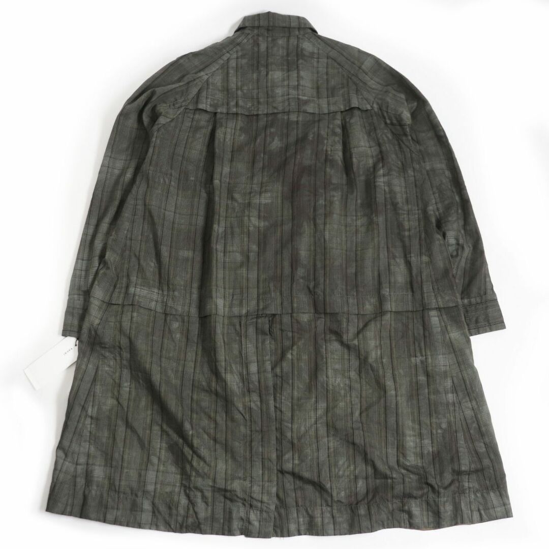 sacai(サカイ)の未使用品□22SS sacai/サカイ 22-02750M グレンチェック カモフラ柄 WZIP 薄手 ロング丈 スタンドカラーコート グリーン 1 日本製 正規品 メンズのジャケット/アウター(その他)の商品写真