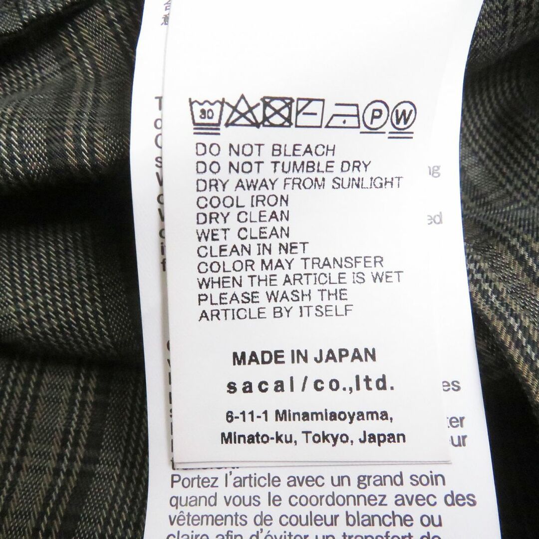 sacai - 未使用品□22SS sacai/サカイ 22-02750M グレンチェック sacai - 未使用品□22SS sacai/サカイ 22-02750M グレンチェック