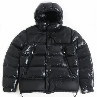 モンクレール(MONCLER)の美品□MONCLER/モンクレール TANY GIUBBOTTO ロゴワッペン付き フーデッド WZIP ダウンジャケット ブラック 1 国内正規品 ブルガリア製(ダウンジャケット)