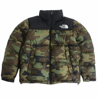 ザノースフェイス(THE NORTH FACE)の美品□ザ　ノースフェイス ND92235 NOVELTY NUPTSE JACKET フード入り ZIPUP ヌプシジャケット/ダウンジャケット M カモフラ 正規品 メンズ(ダウンジャケット)