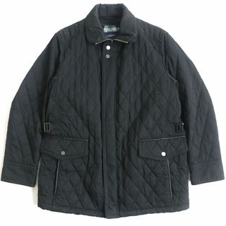 バーバリー(BURBERRY)の良品◆BURBERRY LONDON バーバリーロンドン 裏地チェック柄 ライナー付 中綿 ZIP×スナップボタン ハーフコート ブラック M 正規品 メンズ(その他)