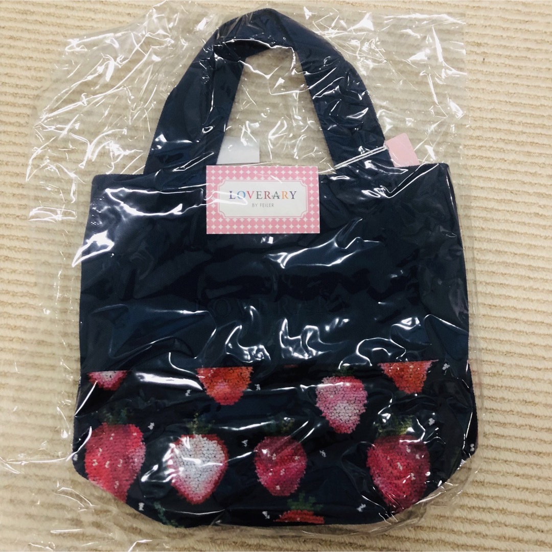 FEILER - 【新品】ストロベリードット ネイビー トートバッグ FEILER - 【新品】ストロベリードット ネイビー トートバッグ