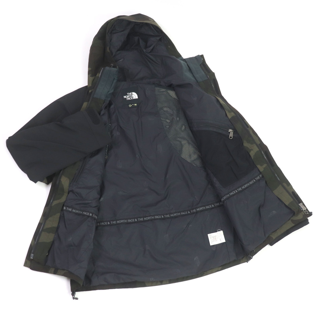 THE NORTH FACE(ザノースフェイス)の美品 THE NORTH FACE ザ・ノースフェイス NP61420 Novelty Mountain Jacket GORE-TEX カモフラ柄 ナイロン マウンテンジャケット カーキ S 正規品 メンズ メンズのジャケット/アウター(ナイロンジャケット)の商品写真