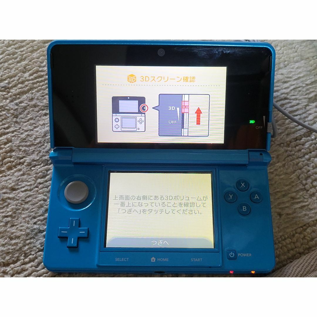 任天堂(ニンテンドウ)の動作OK 3DS ブルー系 任天堂 中古 エンタメ/ホビーのゲームソフト/ゲーム機本体(携帯用ゲーム機本体)の商品写真
