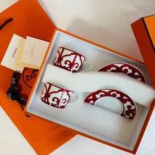 エルメス(Hermes)の《エルメス　HERMES》  　ガダルキヴィール 　ティーカップ&ソーサー　2客(食器)