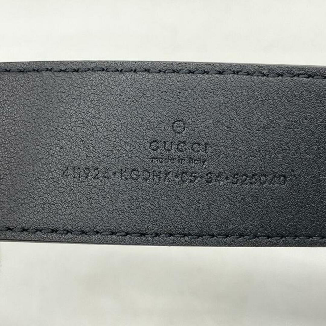 Gucci(グッチ)の【4fd4044】グッチ ベルト/GGスプリーム/411924 KGDHX 65 34/PVC/レザー/ブラック/シルバー金具 【中古】 レディース メンズのファッション小物(ベルト)の商品写真