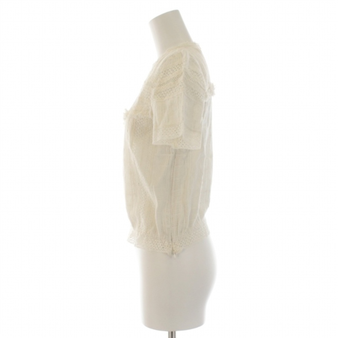 アリスオリビア カットソー 半袖 クルーネック レース 0 XS 白 レディースのトップス(カットソー(半袖/袖なし))の商品写真