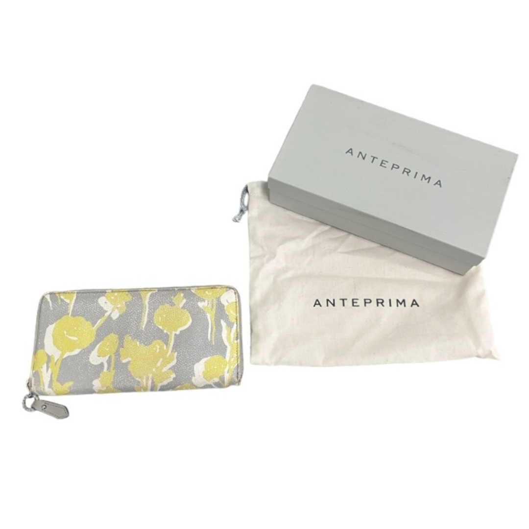 ANTEPRIMA(アンテプリマ)のANTEPRIMA 花柄 ラウンドジップ 長財布 グレー イエロー 灰 黄 レディースのファッション小物(財布)の商品写真