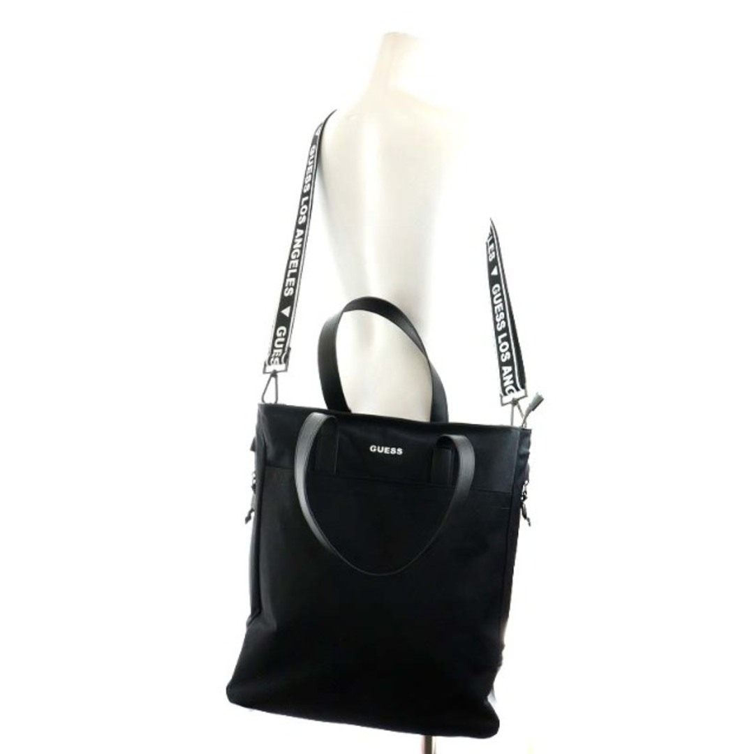 GUESS(ゲス)のGUESS CERTOSA Techtote トートバッグ ハンドバッグ 黒 メンズのバッグ(ショルダーバッグ)の商品写真