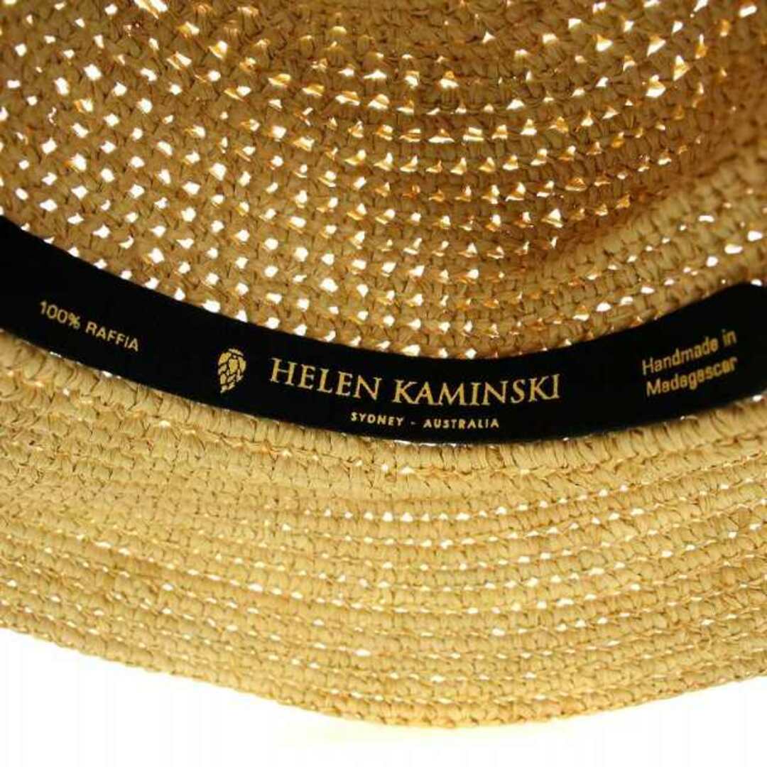 HELEN KAMINSKI(ヘレンカミンスキー)のヘレンカミンスキー ラフィアハット 麦わら帽子 つば広 ベージュ レディースの帽子(麦わら帽子/ストローハット)の商品写真
