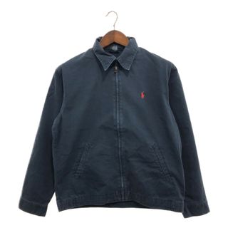 ポロラルフローレン(POLO RALPH LAUREN)の90年代 Polo by Ralph Lauren ポロ ラルフローレン スイングトップ アウター ワンポイントロゴ ネイビー (レディース XL) 中古 古着 P8853(その他)