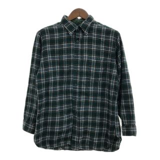 ペンドルトン(PENDLETON)の70年代 USA製 PENDLETON ペンドルトン ウール チェックシャツ トップス アメカジ ヴィンテージ グリーン (メンズ XL) 中古 古着 P8904(シャツ)