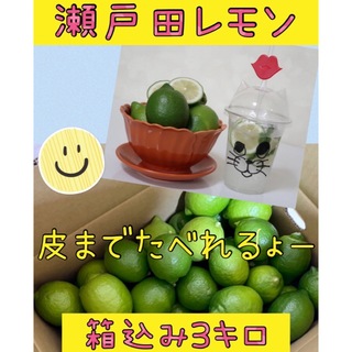 数量限定　瀬戸田レモン　グリーンレモン　皮ごと食べて　ノーワックス　国産レモン(フルーツ)