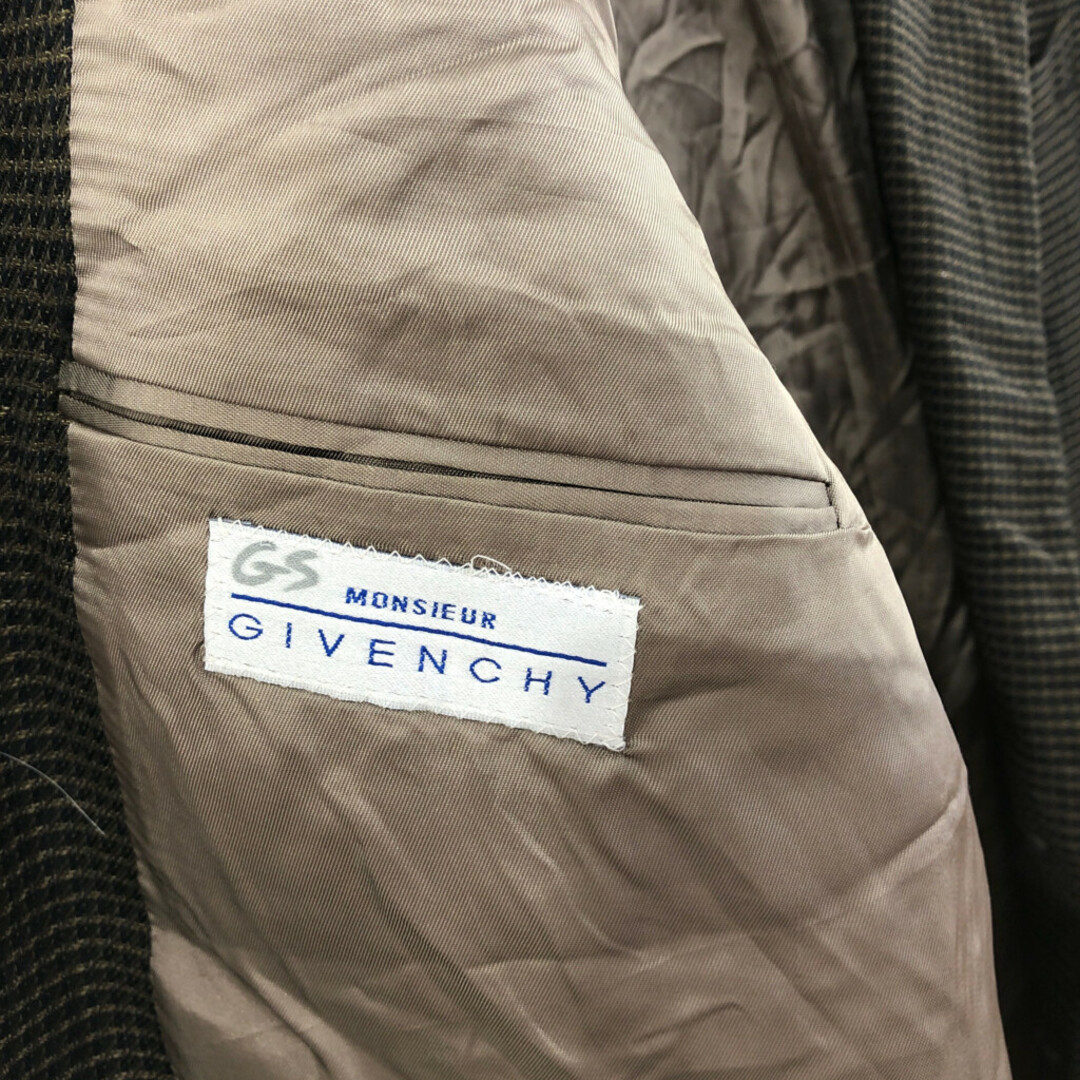 GIVENCHY(ジバンシィ)の90年代 USA製 GIVENCHY ジバンシィ テーラードジャケット アウター ブラウン (メンズ XL相当) 中古 古着 P8908 メンズのジャケット/アウター(テーラードジャケット)の商品写真