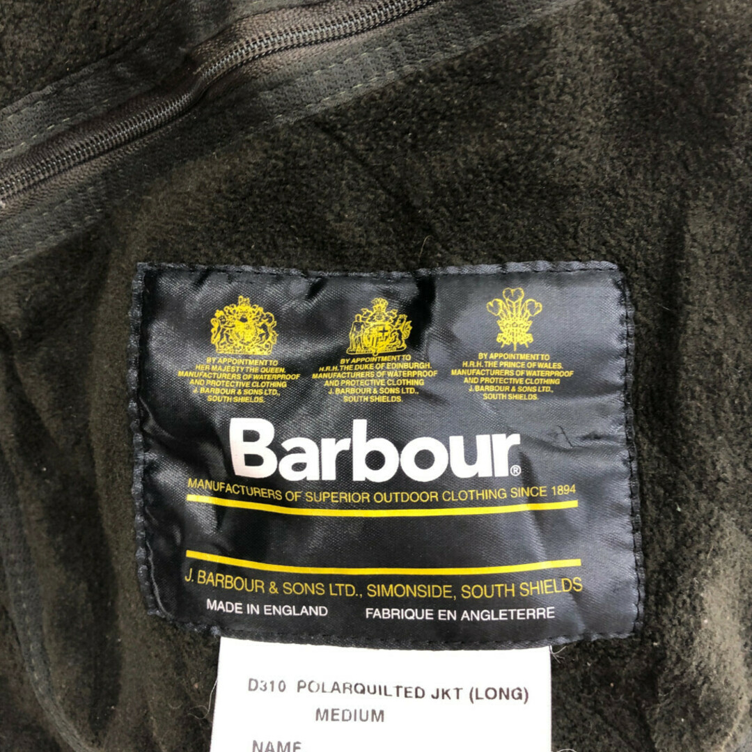 Barbour(バーブァー)のイングランド製 Barbour バブアー ポーラーキルトジャケット キルティング アウター グリーン (メンズ M) 中古 古着 P8910 メンズのジャケット/アウター(その他)の商品写真