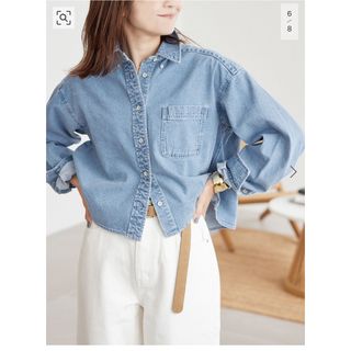 スローブイエナ(SLOBE IENA)のSLOBE IENA     Le  Denim  クロップドシャツ(シャツ/ブラウス(長袖/七分))