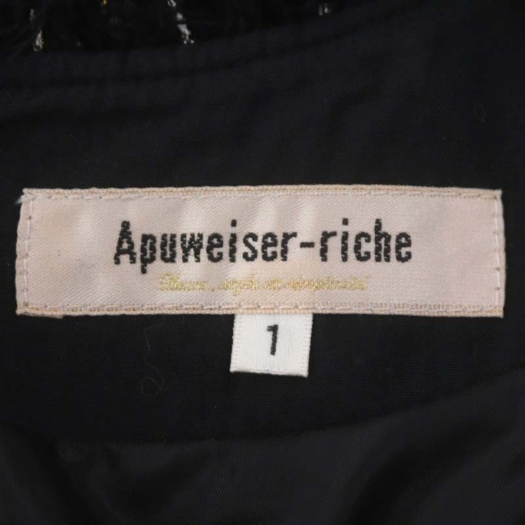 Apuweiser-riche(アプワイザーリッシェ)のアプワイザーリッシェ 22AW ツイードペプラムミニワンピース ノースリーブ レディースのワンピース(ミニワンピース)の商品写真