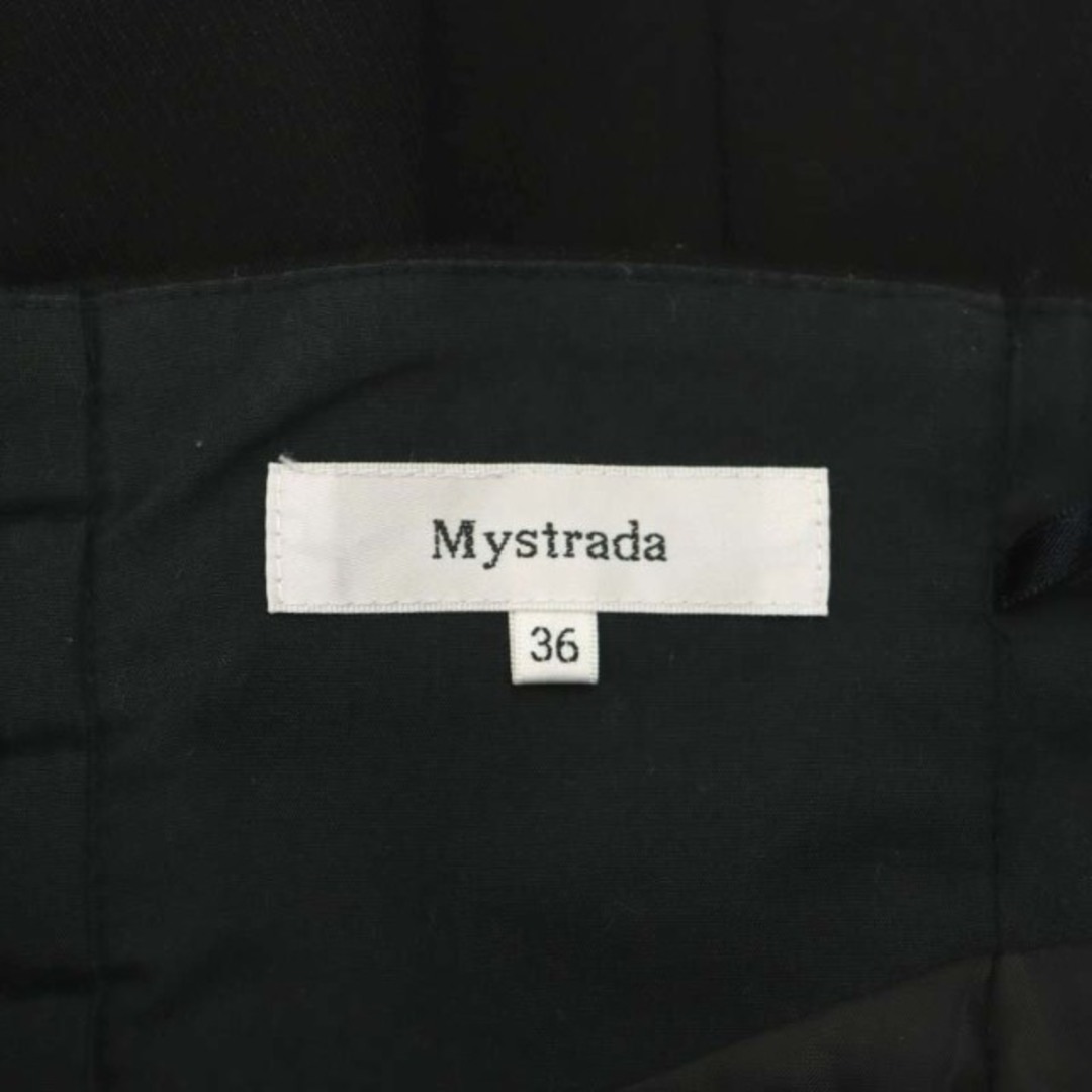 Mystrada(マイストラーダ)のマイストラーダ タックジップタイトスカート ロング丈 サイドスリット S 黒 レディースのスカート(ロングスカート)の商品写真