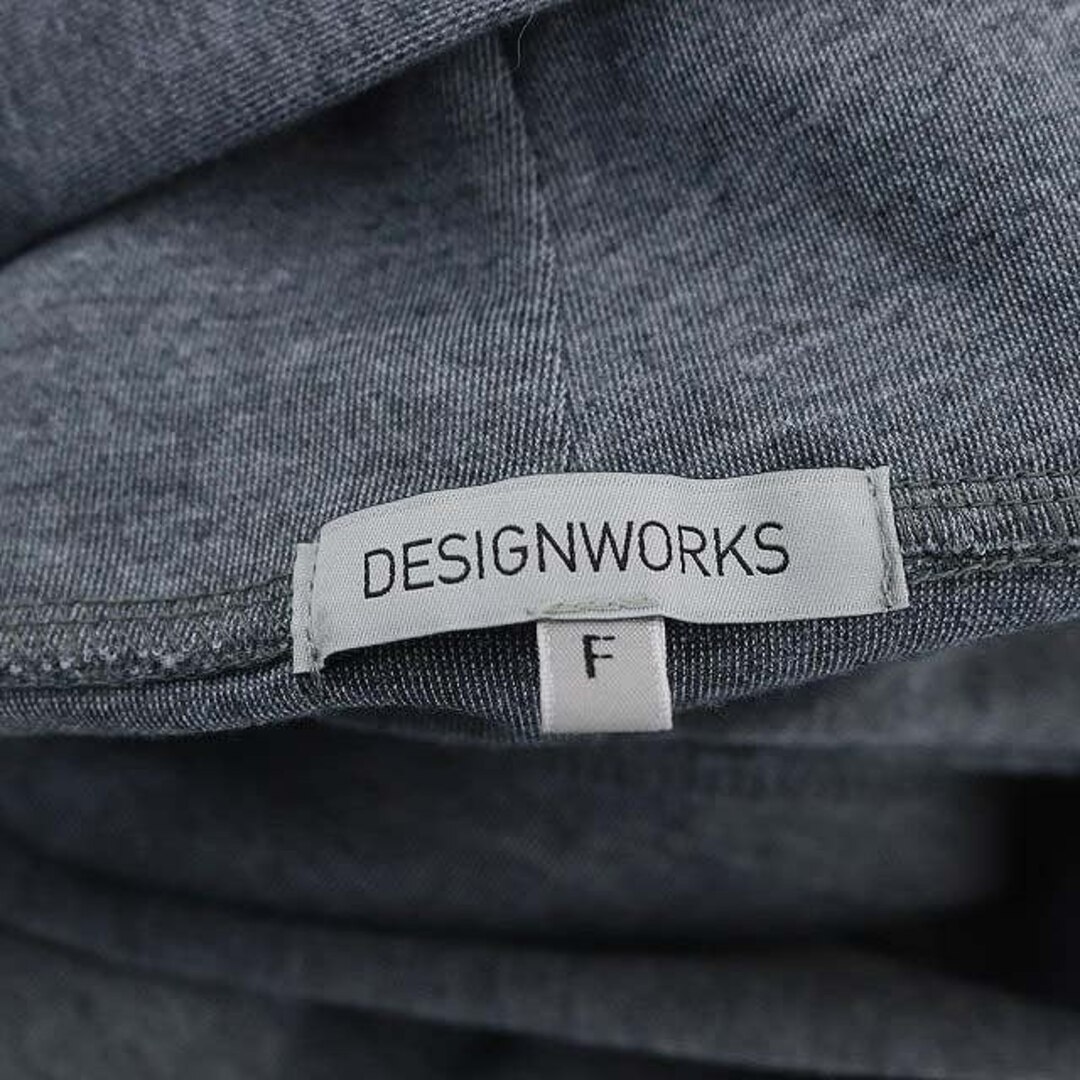 DESIGNWORKS(デザインワークス)のデザインワークス スウェット ワンピース ロング 長袖 フード F グレー レディースのワンピース(ロングワンピース/マキシワンピース)の商品写真