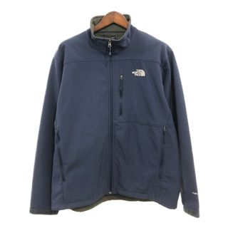 ザノースフェイス(THE NORTH FACE)のTHE NORTH FACE ノースフェイス ソフトシェル ジャケット アウター アウトドア ネイビー (メンズ XL) 中古 古着 P9305(その他)