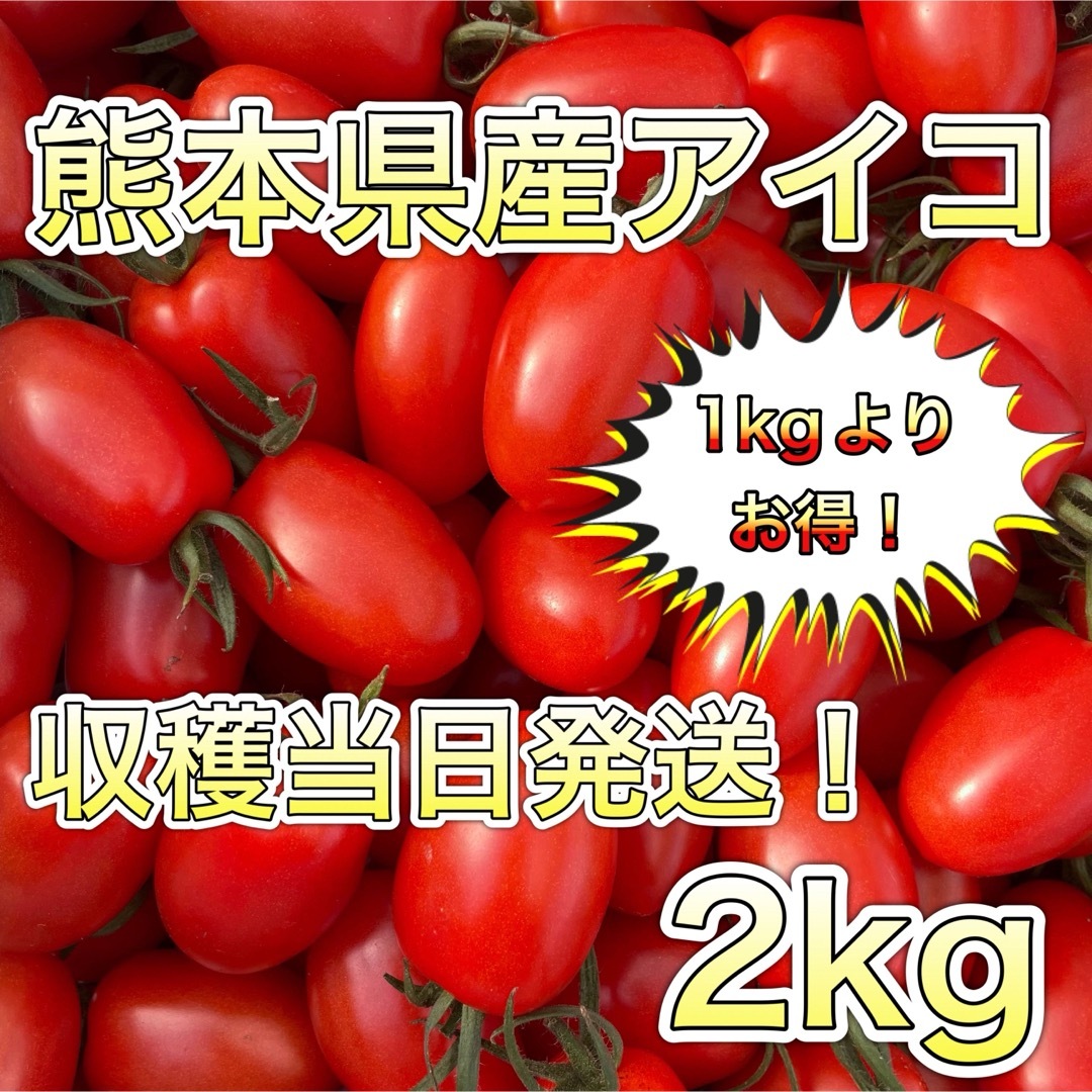 熊本県産ミニトマト アイコ 2kg 食品/飲料/酒の食品(野菜)の商品写真