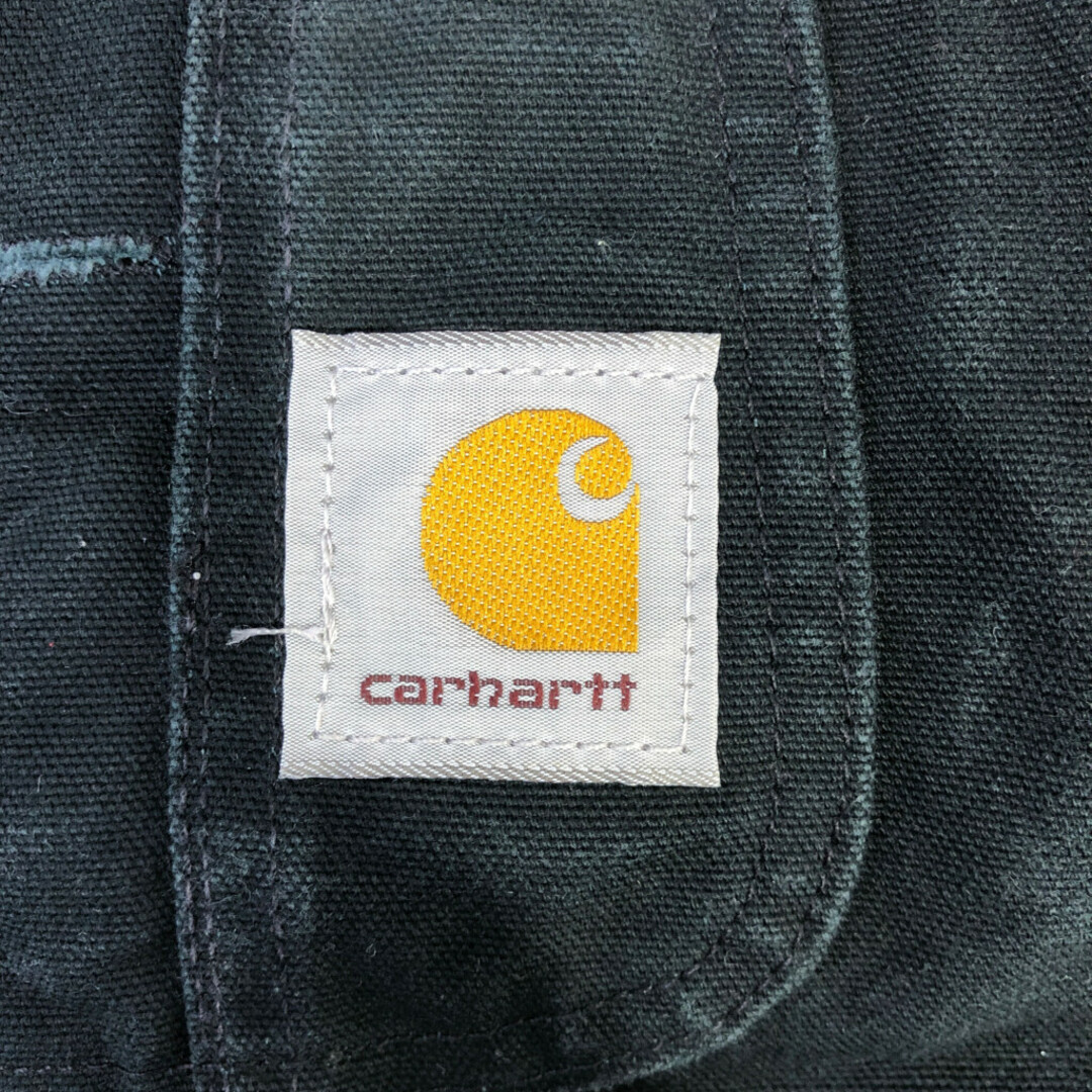 carhartt(カーハート)のCarhartt カーハート ダック ペインター オーバーオール ボトムス ダブルニー ワーク ブラック (メンズ L相当) 中古 古着 P9409 メンズのパンツ(サロペット/オーバーオール)の商品写真