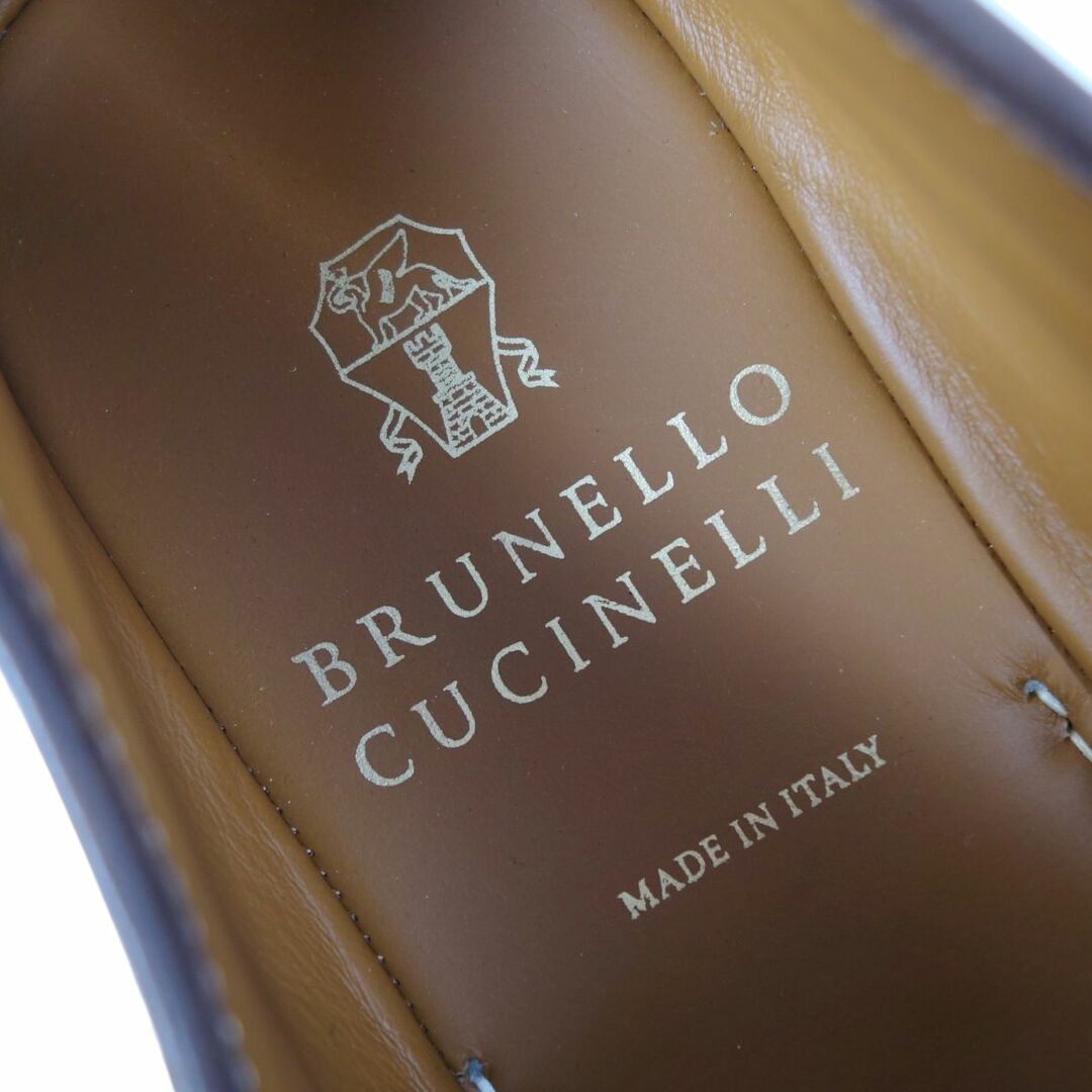 BRUNELLO CUCINELLI(ブルネロクチネリ)の極美品 ブルネロクチネリ BRUNELLO CUCINELLI ローファー モカシン タッセルローファー スウェードレザー シューズ メンズ 40.5(25.5cm相当) ブラウン メンズの靴/シューズ(ドレス/ビジネス)の商品写真