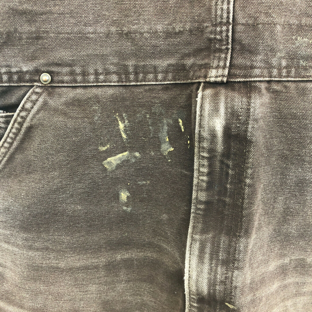carhartt(カーハート)のCarhartt カーハート ダック オーバーオール ボトムス ダブルニー ワーク ブラウン (メンズ W37相当) 中古 古着 P9530 メンズのパンツ(サロペット/オーバーオール)の商品写真