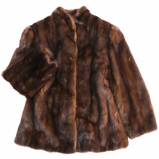 極美品◆MINK　ミンク　本毛皮コート　ブラウン　15　毛質艶やか・柔らか◎(毛皮/ファーコート)